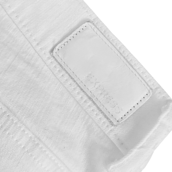 EXPRESS Stretch Plus Denim Perfect White High Rise Skinny Jeans 12R NEW (NWOT) - Picture 5 of 8